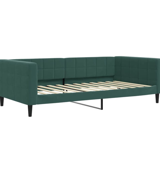 Tagesbett Dunkelgrün 100x200 cm Samt