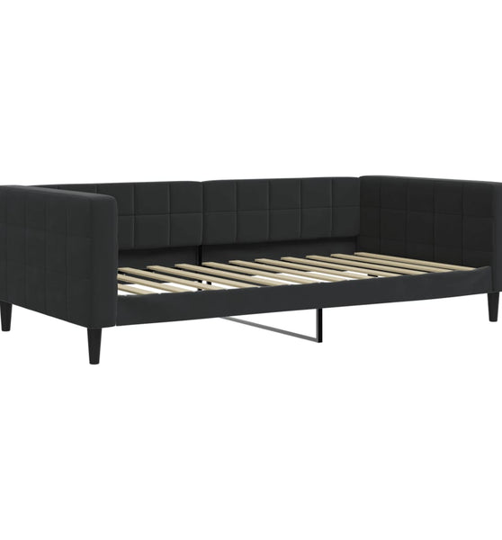 Tagesbett Schwarz 100x200 cm Samt