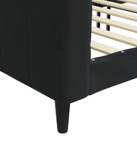 Tagesbett Schwarz 100x200 cm Samt