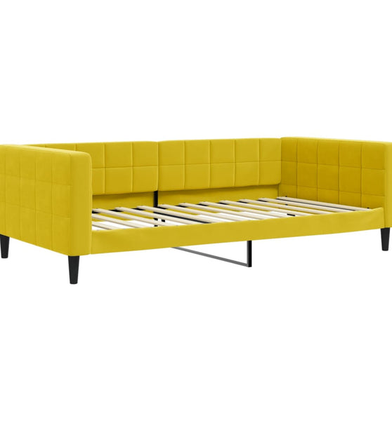 Tagesbett Gelb 100x200 cm Samt