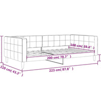 Tagesbett Gelb 100x200 cm Samt
