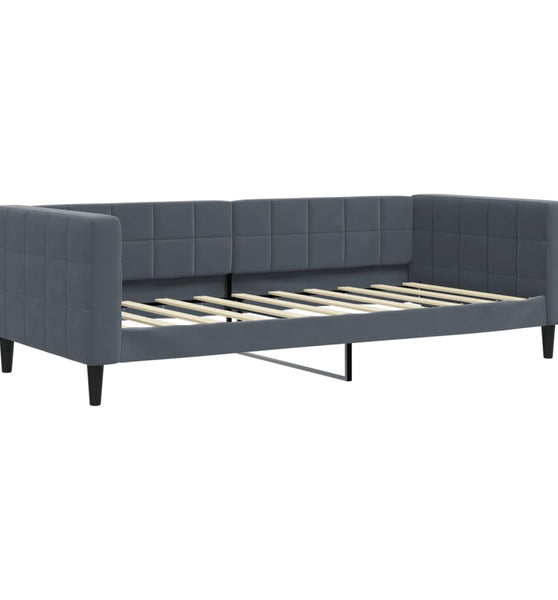 Tagesbett Dunkelgrau 90x190 cm Samt