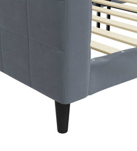 Tagesbett Dunkelgrau 90x190 cm Samt