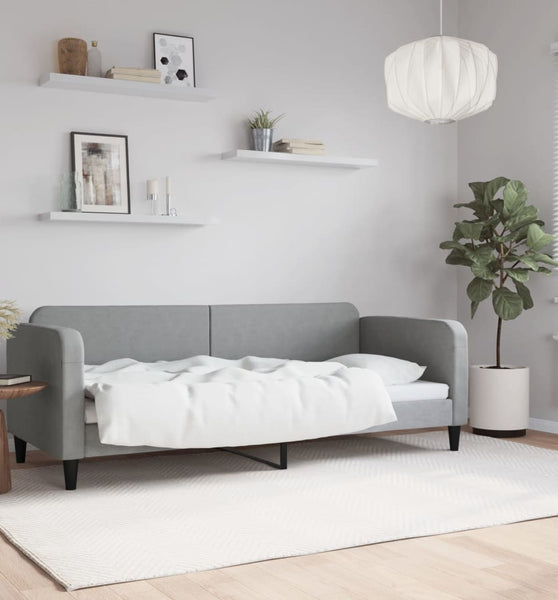 Tagesbett Hellgrau 80x200 cm Stoff