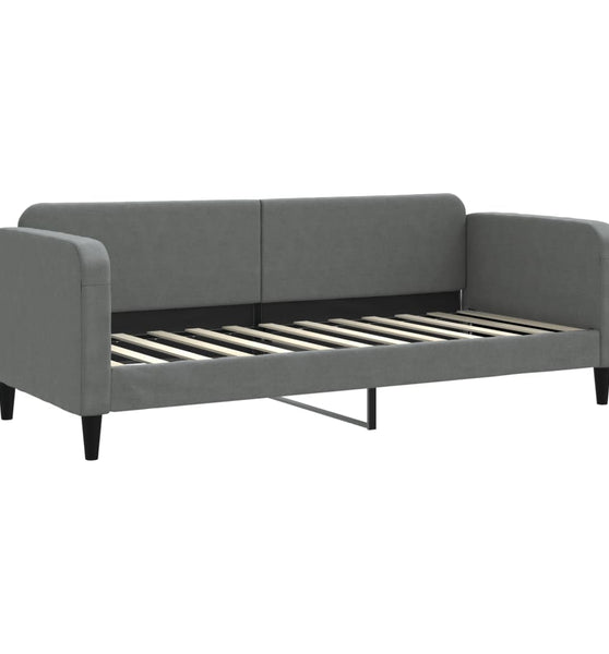 Tagesbett Dunkelgrau 80x200 cm Stoff