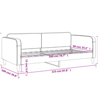 Tagesbett Schwarz 90x200 cm Stoff