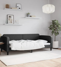 Tagesbett Schwarz 90x200 cm Stoff