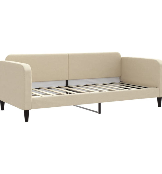 Tagesbett Creme 90x200 cm Stoff