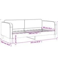 Tagesbett Creme 90x200 cm Stoff