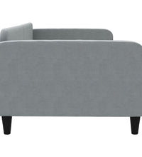 Tagesbett Hellgrau 100x200 cm Stoff