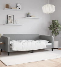 Tagesbett Hellgrau 100x200 cm Stoff