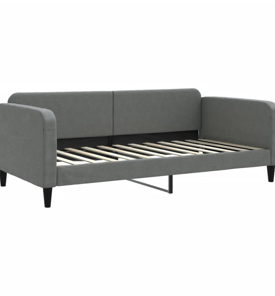 Tagesbett Dunkelgrau 100x200 cm Stoff