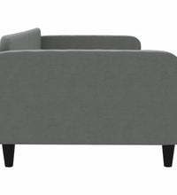 Tagesbett Dunkelgrau 100x200 cm Stoff