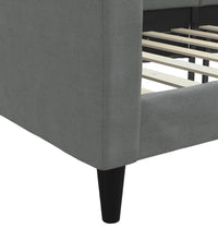 Tagesbett Dunkelgrau 100x200 cm Stoff