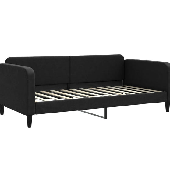 Tagesbett Schwarz 100x200 cm Stoff
