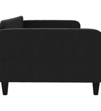 Tagesbett Schwarz 100x200 cm Stoff