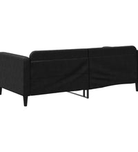 Tagesbett Schwarz 100x200 cm Stoff