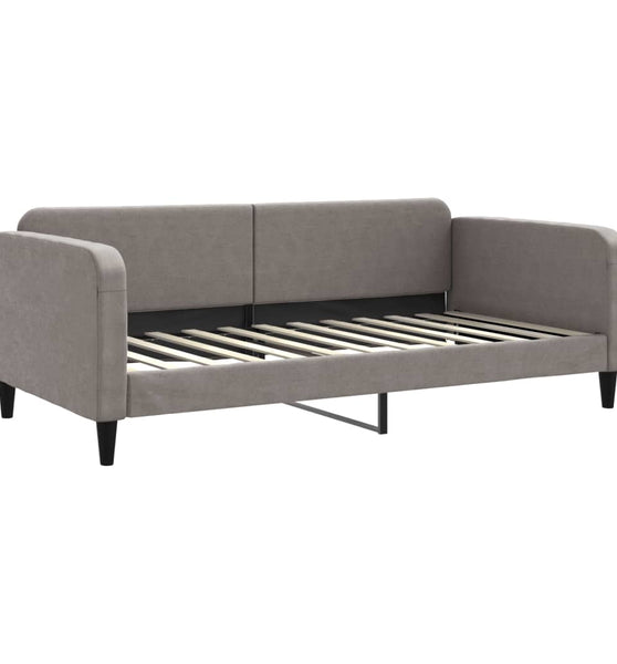 Tagesbett Taupe 100x200 cm Stoff
