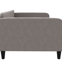 Tagesbett Taupe 100x200 cm Stoff