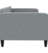 Tagesbett Hellgrau 90x190 cm Stoff