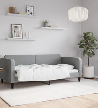 Tagesbett Hellgrau 90x190 cm Stoff