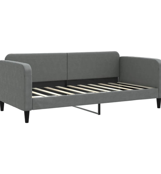 Tagesbett Dunkelgrau 90x190 cm Stoff