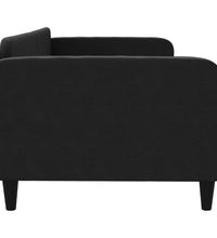 Tagesbett Schwarz 90x190 cm Stoff