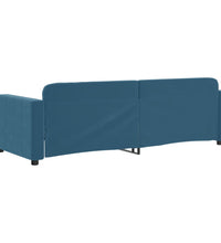 Tagesbett Blau 80x200 cm Samt