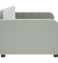 Tagesbett Hellgrau 80x200 cm Samt