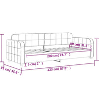 Tagesbett Dunkelgrau 80x200 cm Samt