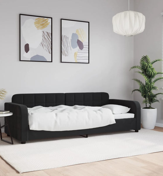 Tagesbett Schwarz 80x200 cm Samt