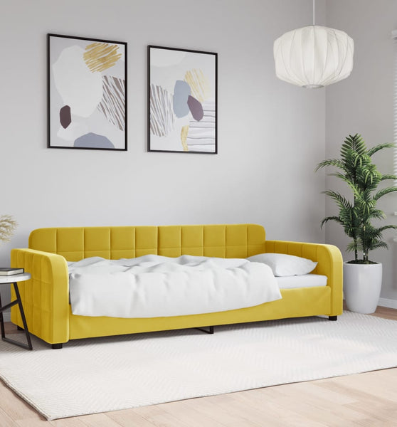 Tagesbett Gelb 80x200 cm Samt