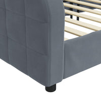 Tagesbett Dunkelgrau 90x200 cm Samt