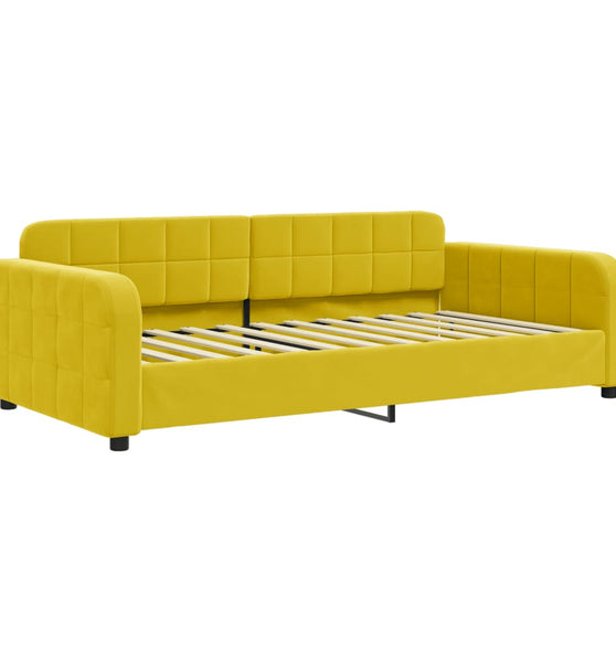 Tagesbett Gelb 90x200 cm Samt