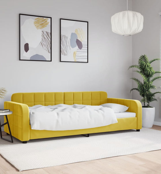 Tagesbett Gelb 90x200 cm Samt