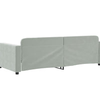 Tagesbett Hellgrau 90x190 cm Samt