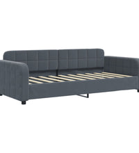 Tagesbett Dunkelgrau 90x190 cm Samt