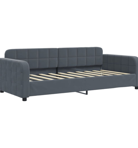 Tagesbett Dunkelgrau 90x190 cm Samt