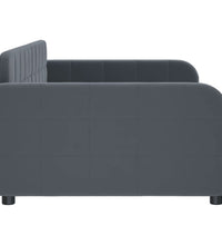 Tagesbett Dunkelgrau 90x190 cm Samt