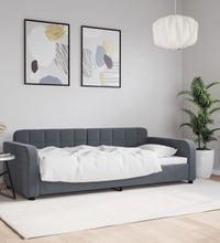 Tagesbett Dunkelgrau 90x190 cm Samt