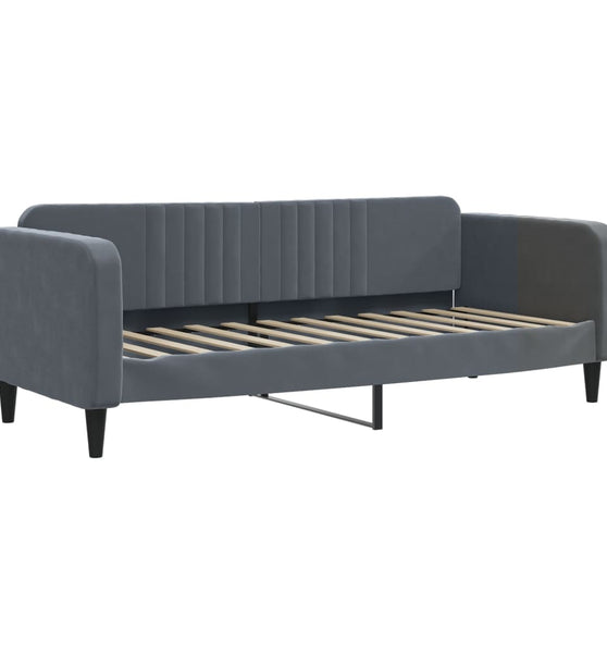 Tagesbett Dunkelgrau 80x200 cm Samt