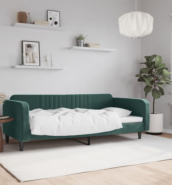 Tagesbett Dunkelgrün 90x200 cm Samt