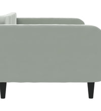 Tagesbett Hellgrau 90x190 cm Samt