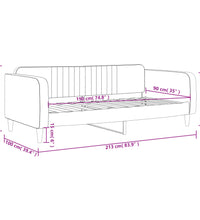Tagesbett Hellgrau 90x190 cm Samt