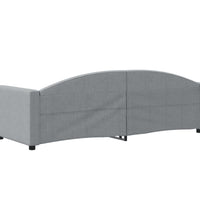 Tagesbett Hellgrau 80x200 cm Stoff