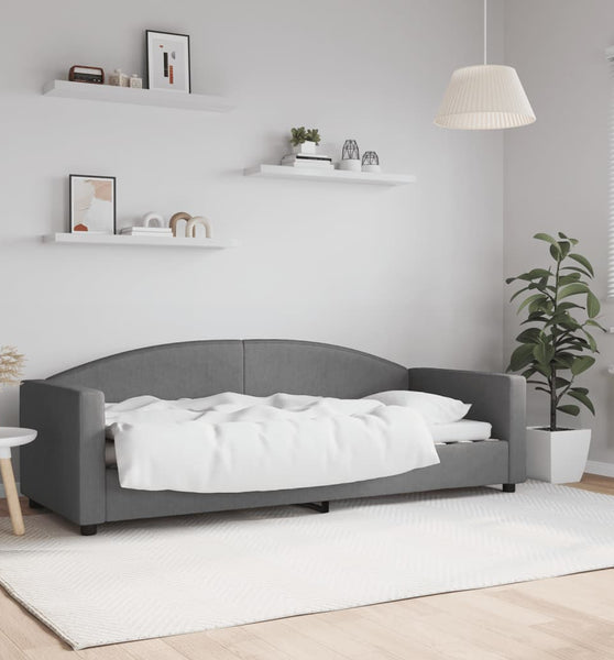 Tagesbett Dunkelgrau 80x200 cm Stoff