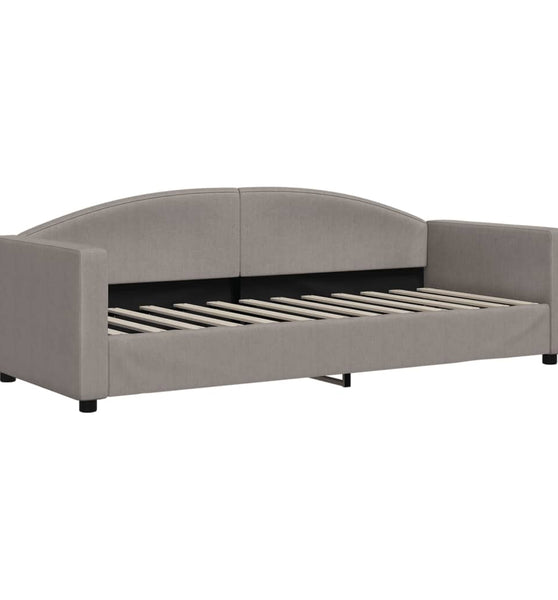 Tagesbett Taupe 80x200 cm Stoff