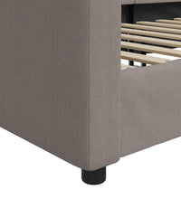 Tagesbett Taupe 80x200 cm Stoff