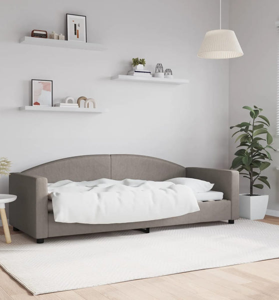 Tagesbett Taupe 80x200 cm Stoff