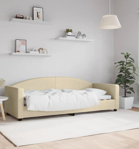 Tagesbett Creme 80x200 cm Stoff